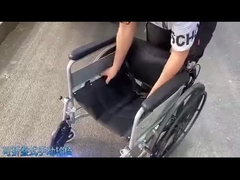 Hand Push Disabled Medical Transport Wheelchair Fixed Armrest Lightweight