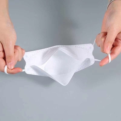94% Filtration Disposable Protective Face Mask Non Woven Fish Shape 3D Shape
