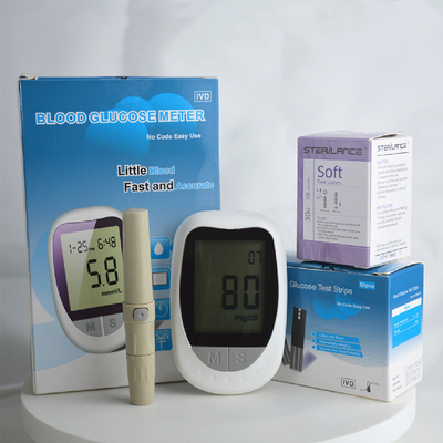 Class Ⅱ 7 Seconds Digital Blood Sugar Monitor Machine With Test Strips Lancets