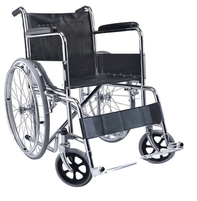 Hand Push Disabled Medical Transport Kursi Roda Tetap Sandaran Tangan Ringan