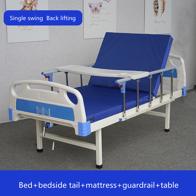 2000mm Length Homecare Manual Medical Beds With Dining Table Back lifting