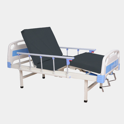Two Crank ABS Manual Medical Beds 250kg Load With Mattress Side Rail