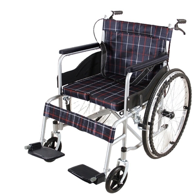 Solid Tire Wheel Electroplating Hospital Transfer Chair Portable Four Brakes