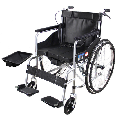 Carbon Square Lightweight Steel Transport Wheelchair Two Way Turning 16kg