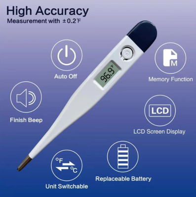Armpit Oral Electronic Medical Digital Thermometer 40s Measure Time