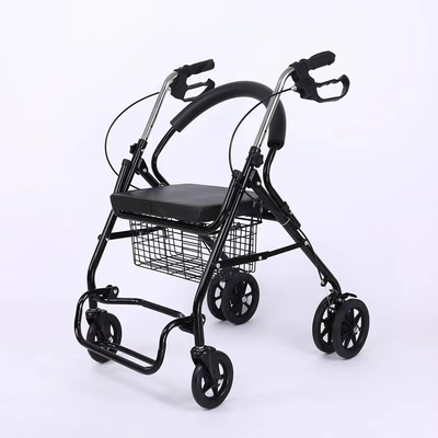 Aluminium Alloy 4 Wheel Walker Rollator Shopping Rollator 120KG Bearing