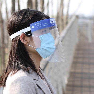 Blue Elastic Band  Medical Protective Face Shield Pet Face Shield 22*32cm