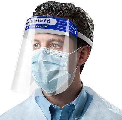 Blue Elastic Band  Medical Protective Face Shield Pet Face Shield 22*32cm