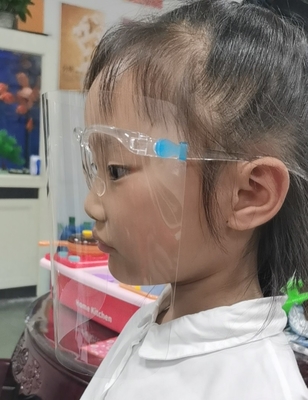 Children  Full Plastic Face Shield 0.26mm Anti Splash Protective Windbreak