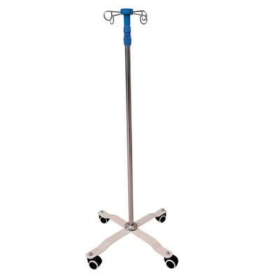 205cm Hospital Iv Infusion Stand Multi Hook  Portable Stainless Steel IV Pole