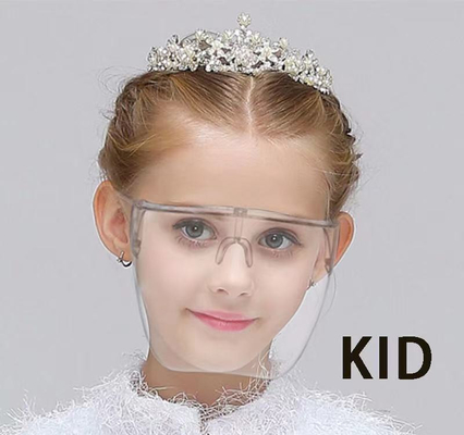 1mm Thickness Anti Fog Kids Small Plastic Face Shield Colored Goggles