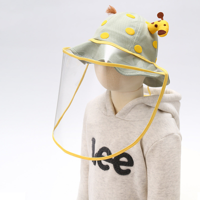 Anti Epidemic 0.3mm Plastic Face Shield Detachable Kids Adult Protective Fisherman Hat