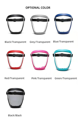 Full Face Integrated HD PC Plastic Face Shield For Cycling Isolation 200g