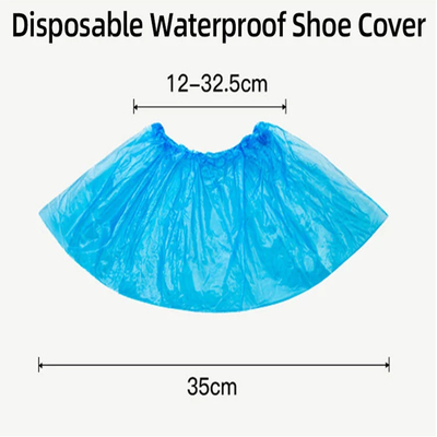 Anti Slip PE Medical Shoe Covers 3g Cleanroom Disposable Foot Booties