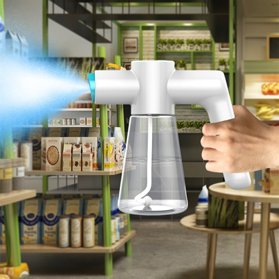 730ML Electric  Disinfectant Spray Gun 1~1.5m Distance Blue Light Sanitizer Gun