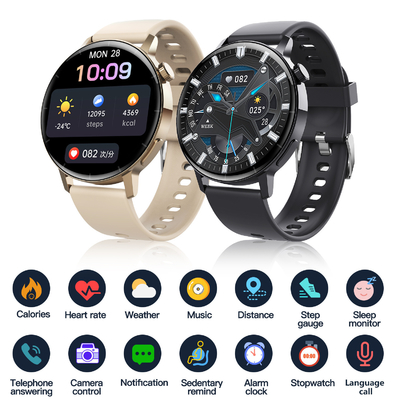 1.32Inch Round Screen Bluetooth Sports Smart Watch Digital Glucose Meter Heart Rate
