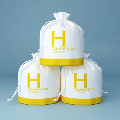 20*20cm Disposable Cotton Face Cloths / Disposable Face Towel Roll 130g
