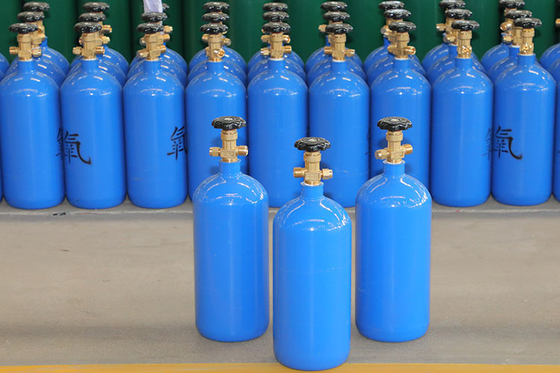 Seamless Steel Oxygen Cylinder 2L-40l Oxygen Tank With Valve 105~219mm Dia
