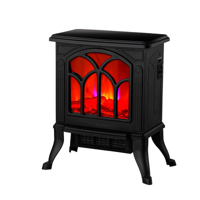 2 Temperature Adjust Level Electric Fireplace Heater Indoor LED Decorative Flame