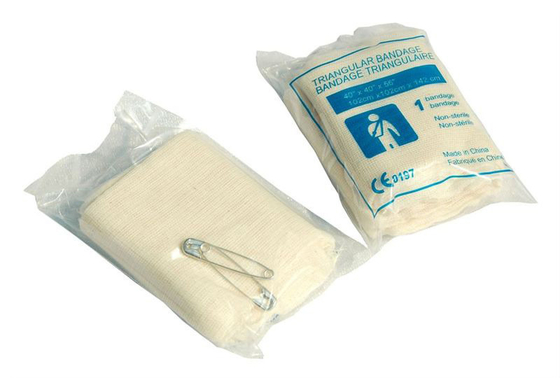 Skin Friendly Medical Triangle Bandage Degreased Gauze Triangular Towel