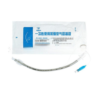 CE PVC Disposable Reinforced Medical Endotracheal Tube With Guide Wire Independent Device