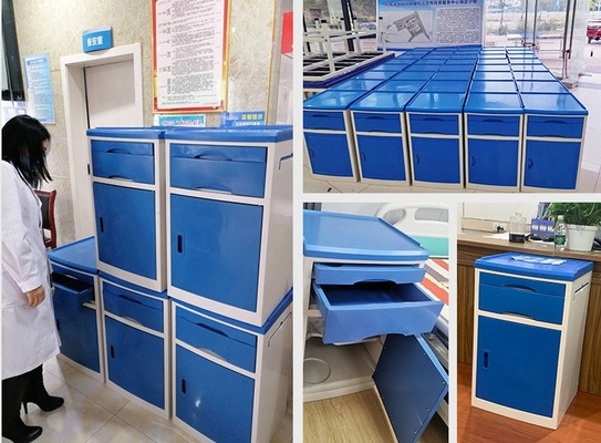 480*480*780mm Medical Bedside Cabinet Bedside Locker Abs With Drawer