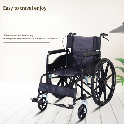 Elderly Liftable Handrail Medical Transport Wheelchair With Toilet 4 Brake