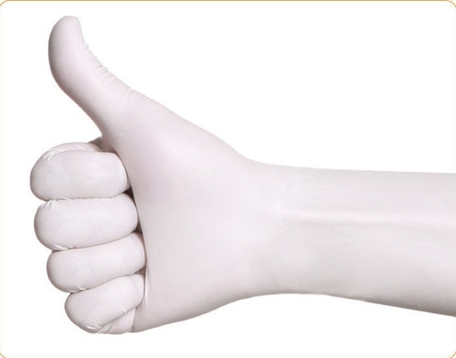 Powder Free White Disposable Protective Gloves Hydrochloric Acid Resistance