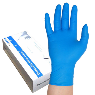 SGS OEM ODM Safety Blue Disposable Protective Gloves  For Restaurant Back Disposable Gloves